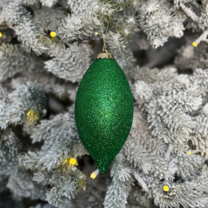 Прикраса новорічна Овал великий - зелений