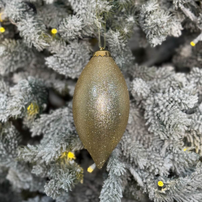 Прикраса новорічна Овал великий - золотий