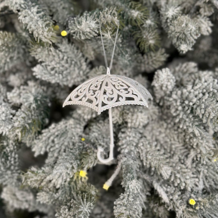 Прикраса новорічна Парасолька - біла