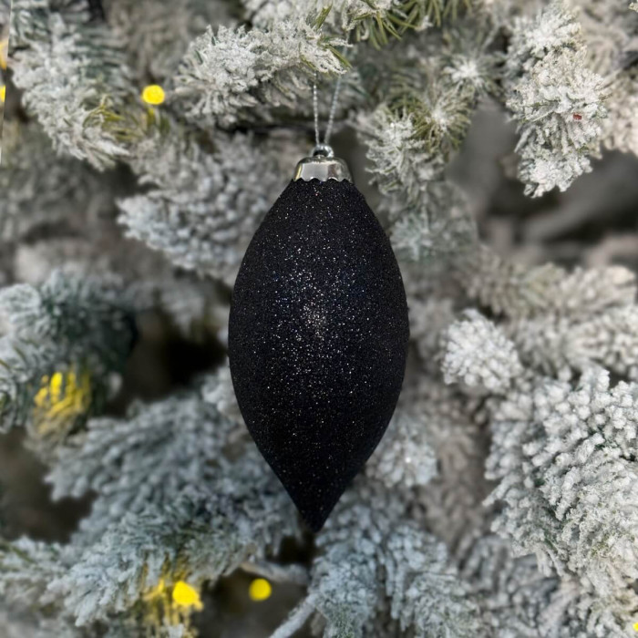 Прикраса новорічна Овал великий - чорний