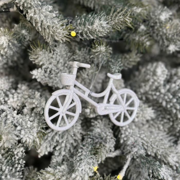 Christmas decoration Bicycle - white