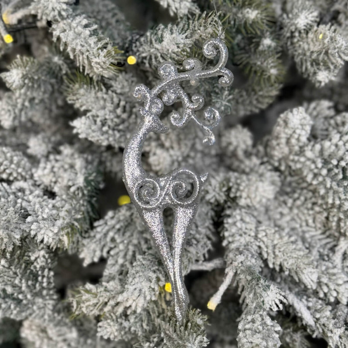 Прикраса новорічна Реніфер - срібний