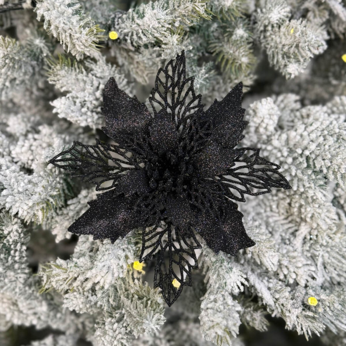 New Year's decoration Flower Christmas large - black