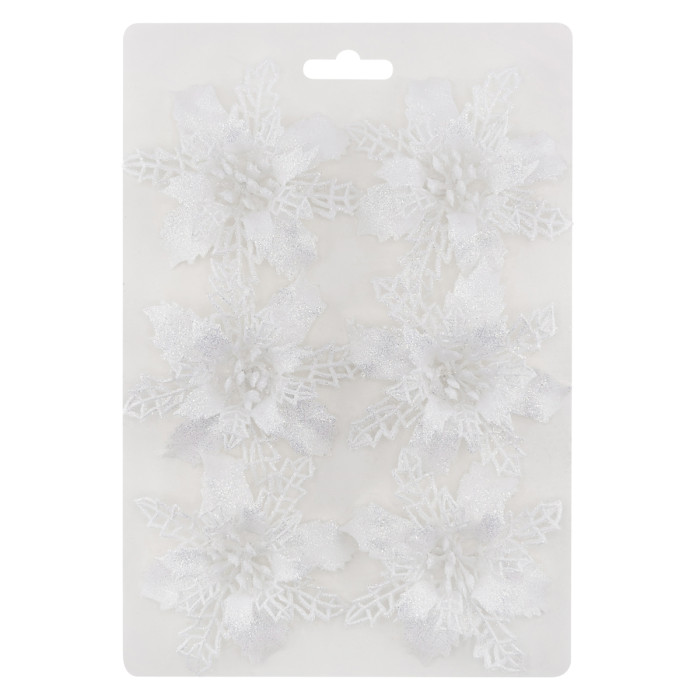 New Year's decoration Flower Christmas mini - white