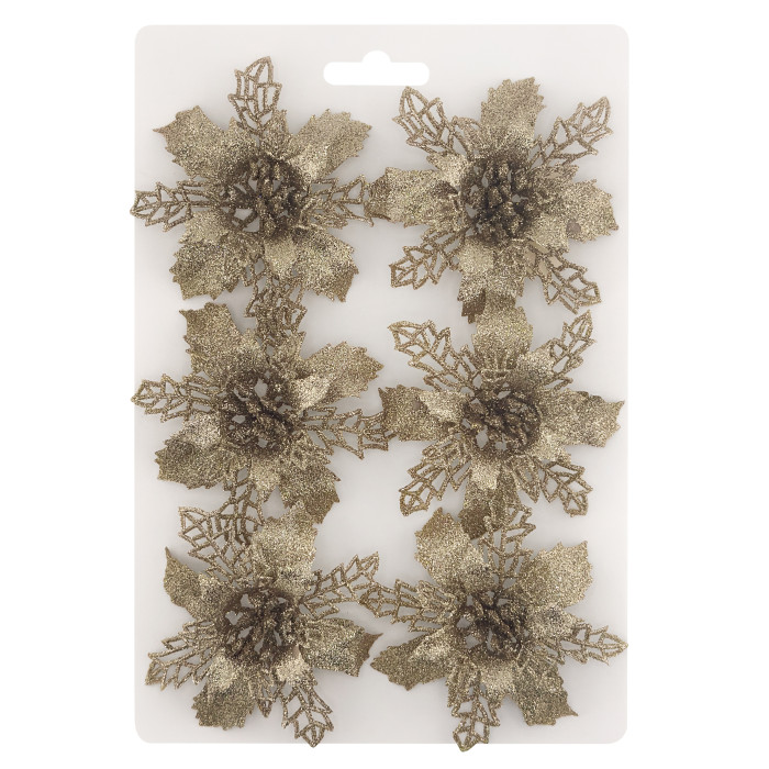 New Year's decoration Flower Christmas mini - gold