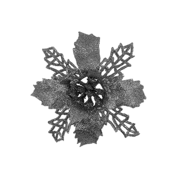 New Year's decoration Flower Christmas mini - silver