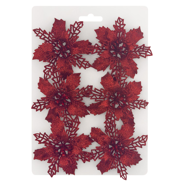 New Year's decoration Flower Christmas mini - red
