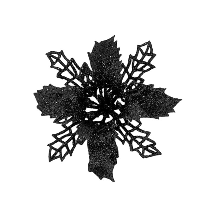 New Year's decoration Flower Christmas mini - black