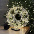 LED Garland "Rosa" Tinsel 50m, warm white color LEDs on green wire (art. 3488)