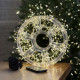LED Garland Rosa Tinsel 50 meters, warm white color LEDs on green wire, 1500 LED, with remote control