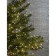 LED Garland Rosa Tinsel 50 meters, warm white color LEDs on green wire, 1500 LED, with remote control