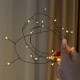 LED Garland Rosa Tinsel 50 meters, warm white color LEDs on green wire, 1500 LED, with remote control