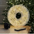 LED Garland "Rosa" Tinsel 50m, warm white color LEDs on white wire (art. 3479)