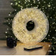 LED Garland Rosa Tinsel 50 meters, warm white color LEDs on white wire, 1500 LED, with remote control
