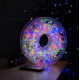 LED Garland Rosa Tinsel 50 meters, LEDs of different colors on white wire, 1500 LED, with remote control