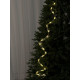 LED Cluster Garland Rosa "Ponytail" 2 meters, 25 strands, 500 LED, warm white, white wire, with remote control