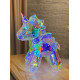Christmas Decoration Unicorn Small Holographic with LED Lighting