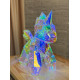Christmas Decoration Unicorn Small Holographic with LED Lighting