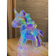 Christmas Decoration Unicorn Small Holographic with LED Lighting