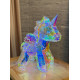 Christmas Decoration Unicorn Small Holographic with LED Lighting