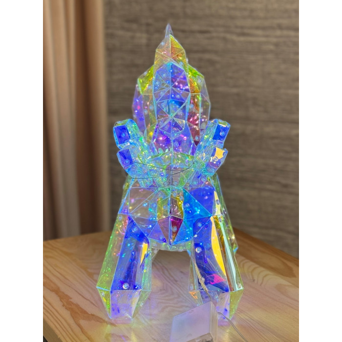 Christmas Decoration Unicorn Small Holographic with LED Lighting