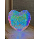 Christmas Decoration Heart Holographic with LED Lighting