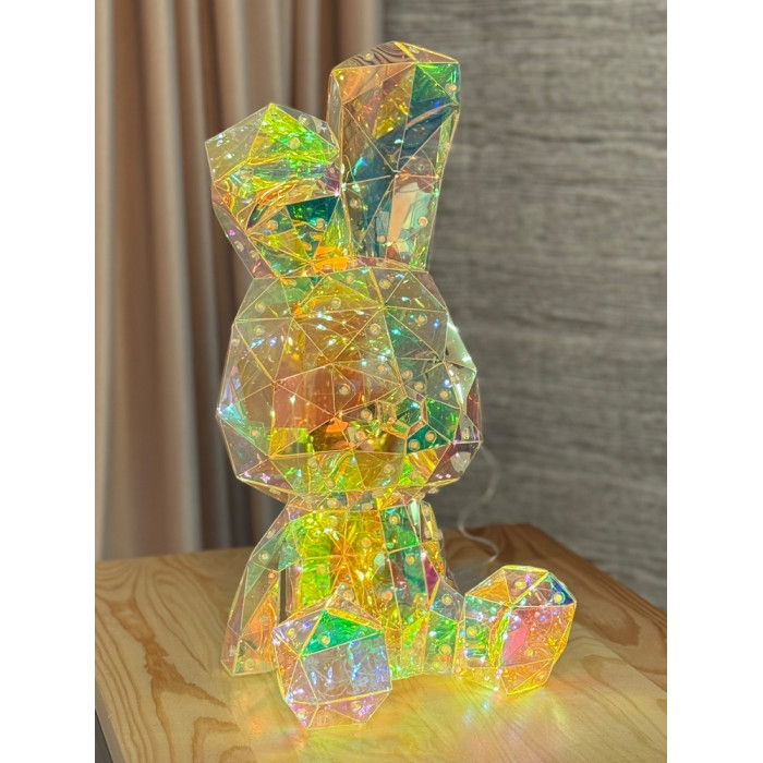 Christmas Decoration Bunny Holographic with LED Lighting