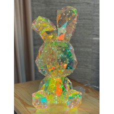 Зайчик великий голографічний з LED підсвічуванням (арт. 3183)