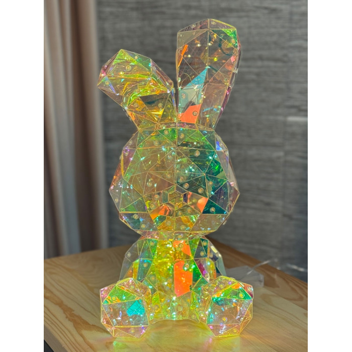 Christmas Decoration Bunny Holographic with LED Lighting