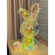 Christmas Decoration Bunny Holographic with LED Lighting
