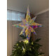 Christmas Decoration Tree Topper Large Star Holographic with LED Lighting