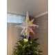 Christmas Decoration Tree Topper Large Star Holographic with LED Lighting