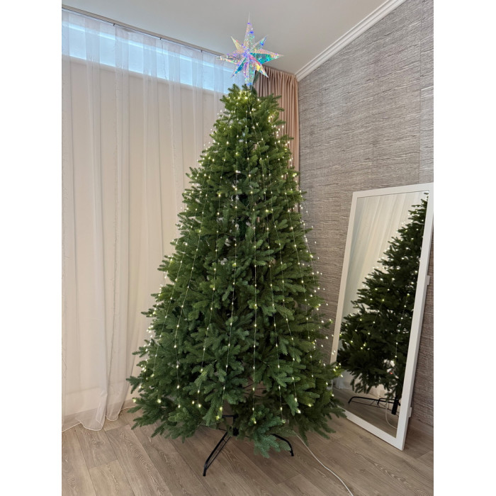 Christmas Decoration Tree Topper Large Star Holographic with LED Lighting
