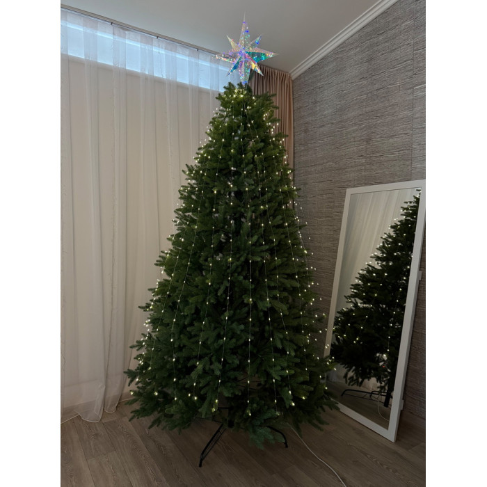 Christmas Decoration Tree Topper Large Star Holographic with LED Lighting