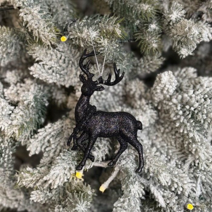 Прикраса новорічна Олень - чорний