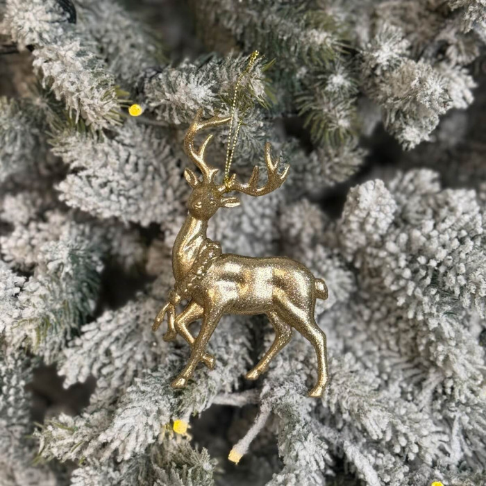 Прикраса новорічна Олень - золотий