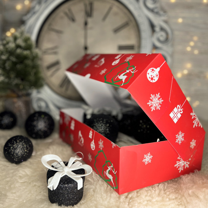 Christmas tree ornaments set box-7 black – 10pcs