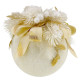 Christmas Ball Decorated 8 cm Gold with Gold Bow