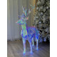 Новорічна прикраса Олень великий голографічний з LED підсвічуванням