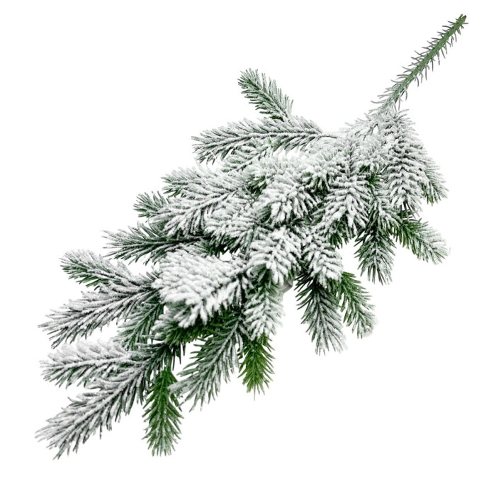 Прикраса новорічна Гілочка зелена засніжена