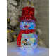 Новорічна прикраса Сніговик малий голографічний з LED підсвічуванням