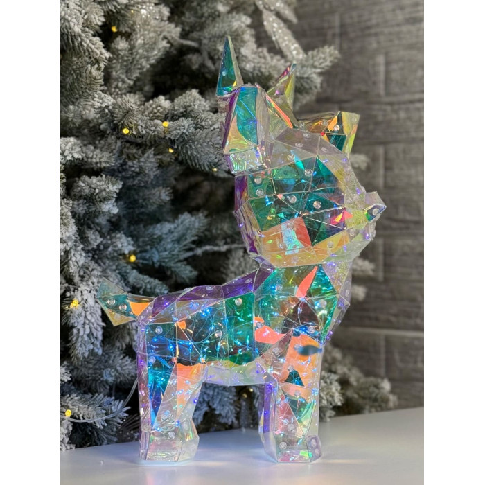 Christmas Decoration Holographic Deer with LED Lighting