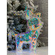 Christmas Decoration Holographic Deer with LED Lighting