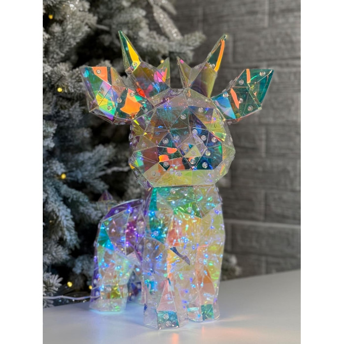 Christmas Decoration Holographic Deer with LED Lighting