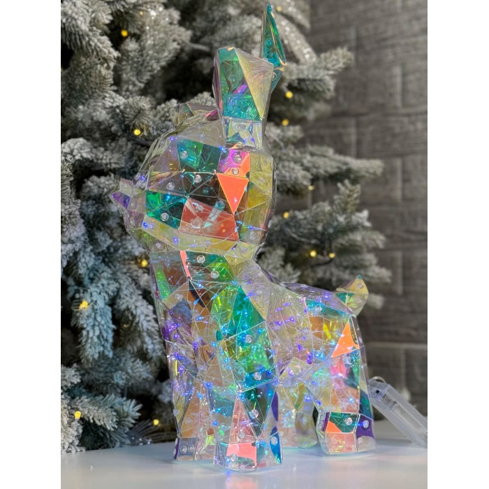 Christmas Decoration Holographic Deer with LED Lighting