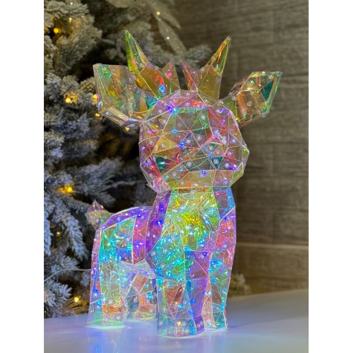 Christmas Decoration Holographic Deer with LED Lighting