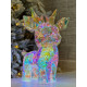Christmas Decoration Holographic Deer with LED Lighting