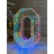 LED Decoration Number Zero Holographic with LED Lighting