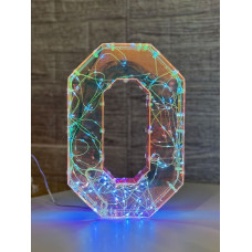 Цифра нуль голографічна з LED підсвічуванням (арт. 3500)