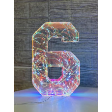 Цифра шість голографічна з LED підсвічуванням (арт. 3506)